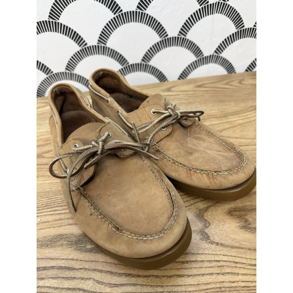 Bass Seafarer Boat Shoes 1617-226 Mens Brown Leather Lace Up Size 12M